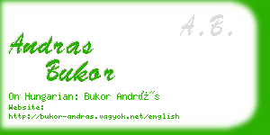 andras bukor business card